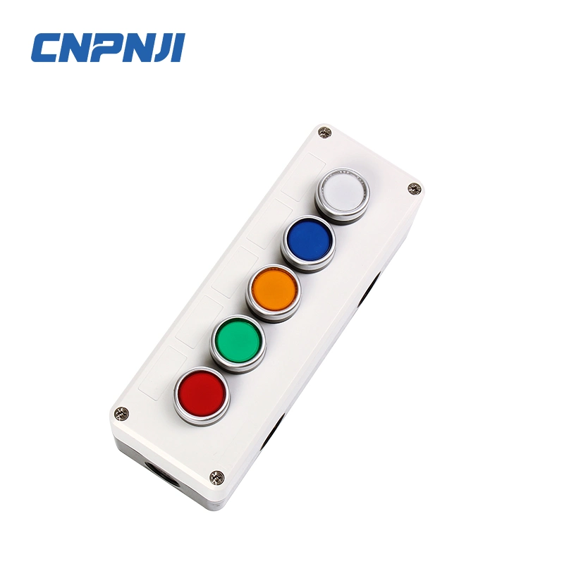 estação da caixa de controlo do interruptor do botão de pressão de plástico de sinalização verde 5p Com símbolo 10A sem reposição momentânea normalmente aberta