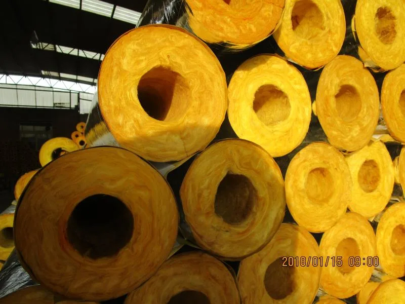 Ursa Mineral Wool Glass Wool Insulation with Fiber Tissue with Aluminum Foil Fiber Glass Wool Pipe