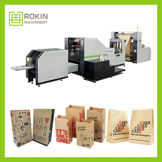 Rokin Brand Kraft Automatic Paper Carry Paper Bag for Bread Machine