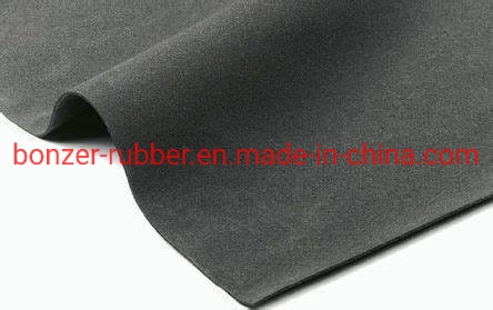 China Manufacturer Wear-Resisting Shock-Absorbing Vulcanized Double Sides Fabric Back Rubber Mats Flooring Rubber Sheet