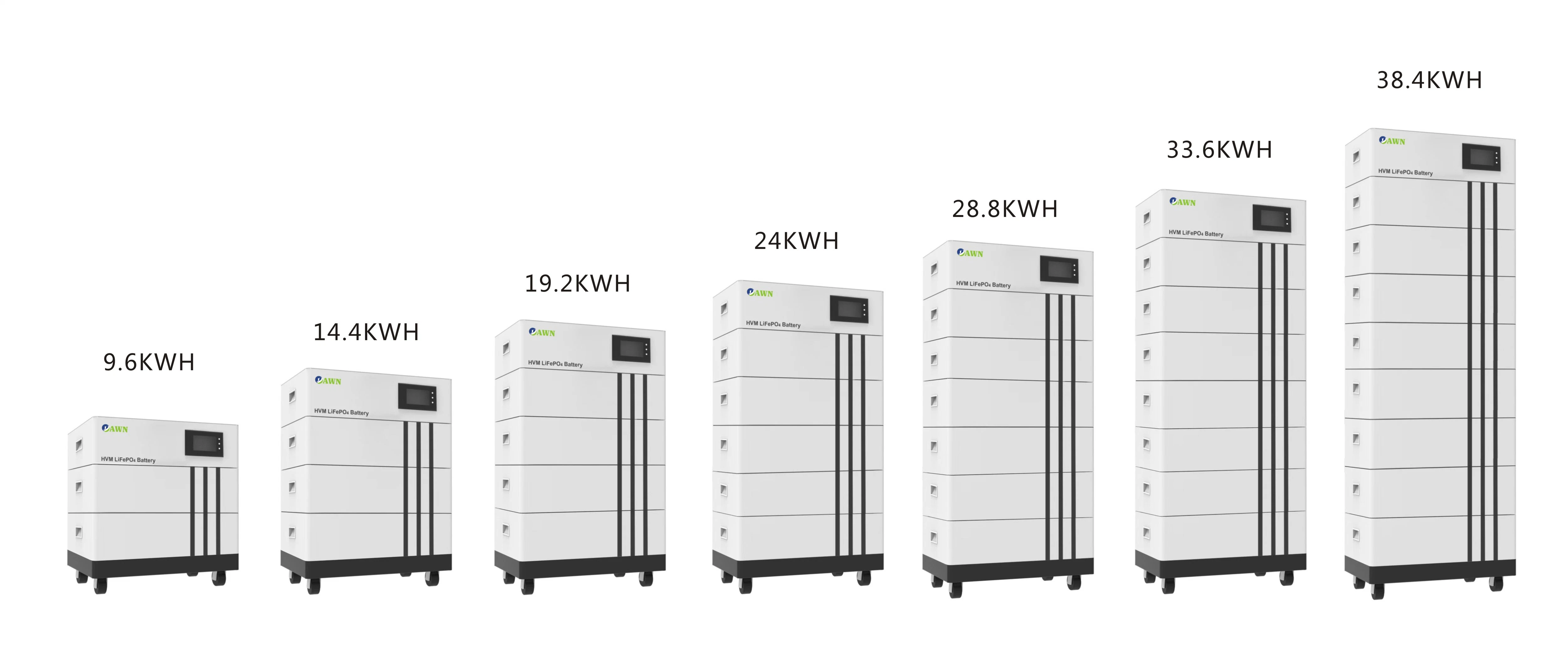 Deep DoD 6000 ciclos Energia elétrica Solar Storage 48V / 51,2V 200ah Bateria de substituição de células LiFePO4 de iões de lítio