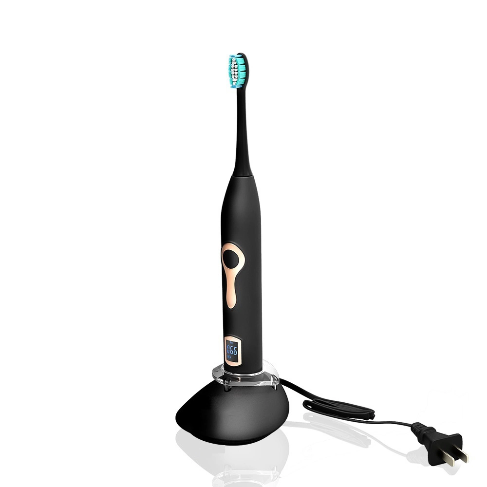 Js305 Sonic Electric Toothbrush LED Display Sonic Toothbrush 360 Degree Automatican Black Electric Toothbrush