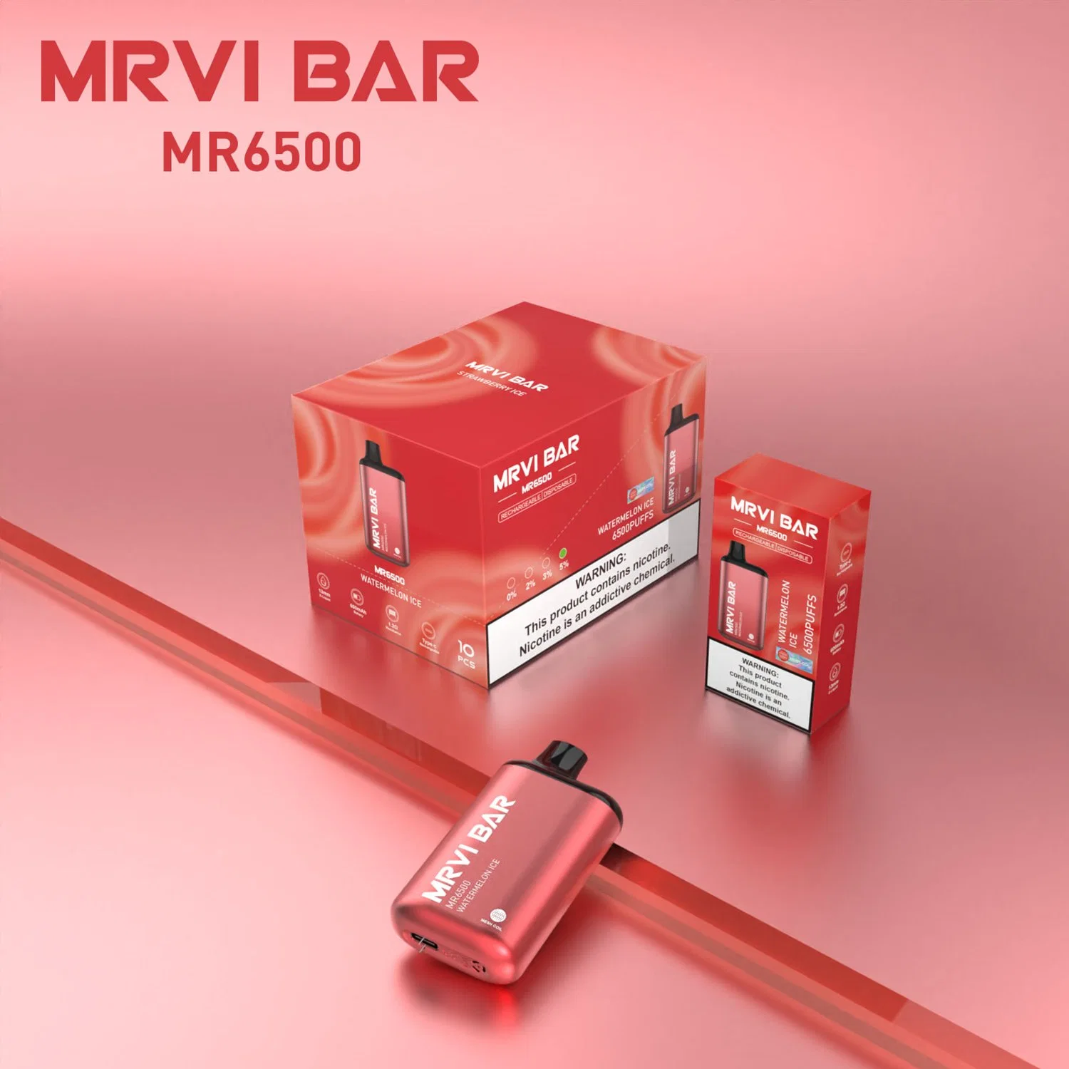 Top Quality Custom Vape Pen Mrvi Bar 6500 Puffs 13ml Prefilled Cartridge Thick Oil Tank Elf Box Rechargeable E Cigarette Disposable/Chargeable Pod