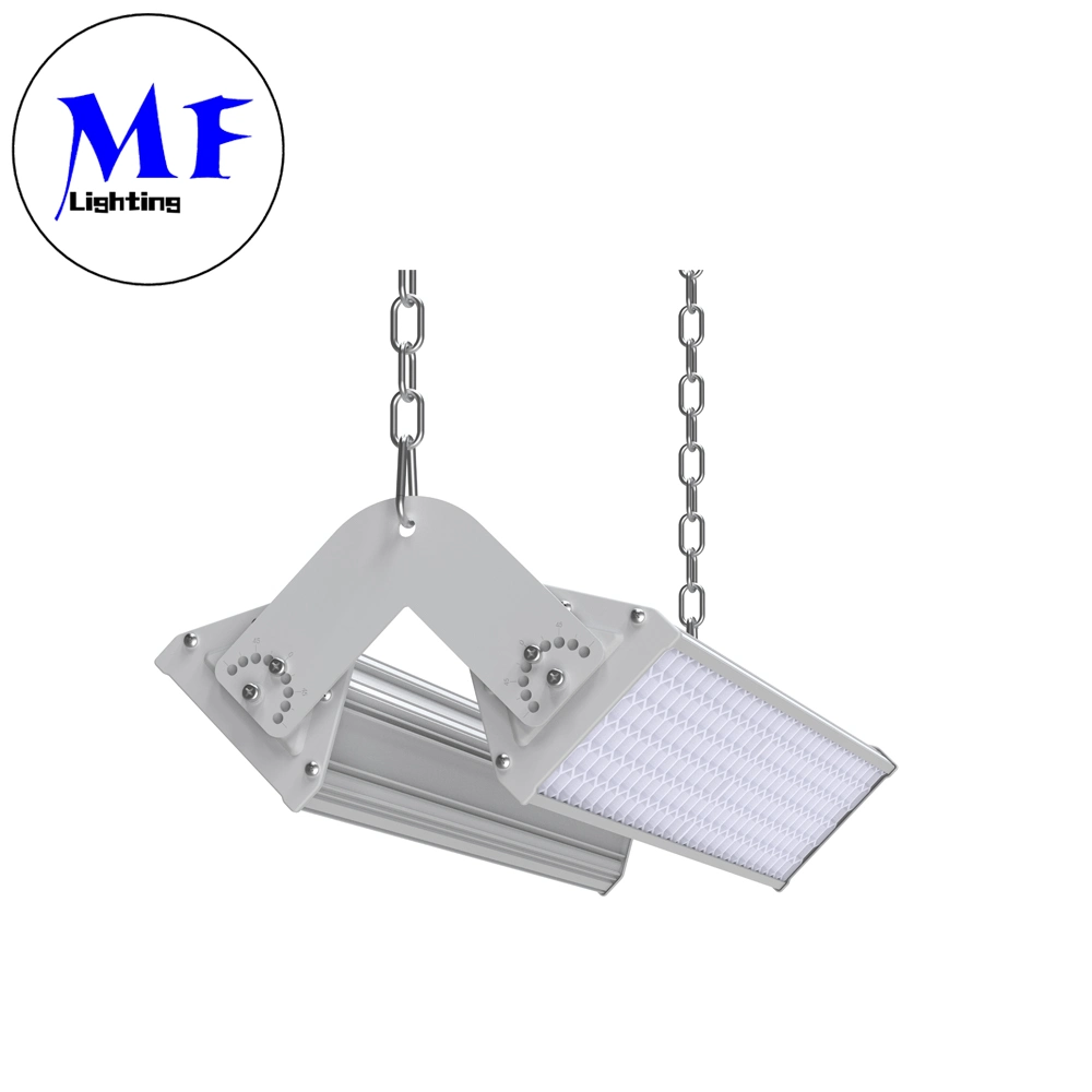 100W 150W 200W 300W 400W Ugr Moins de 19 Grande Angle Luminescence Plafonnier LED Réglable Anti-Éblouissement Linéaire Lampe à Suspension Haute Baie pour Intérieur et Extérieur