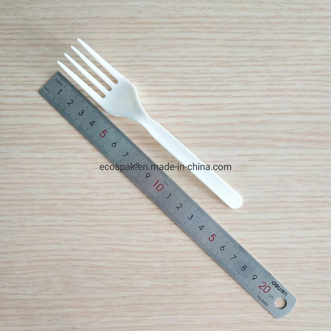 Biodegradable Compostable PLA Kitchen Utensils Tablewares Disposable Plastic Cutlery Fork