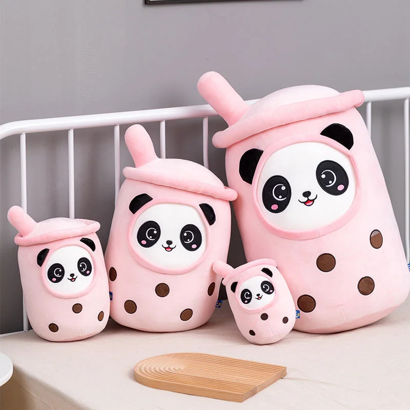 New Soft Stuffed Bubble Milk Tea Plushie Doll Gifts for Kids Boba Tea Plush Pillow Cushion Stuffed Toys