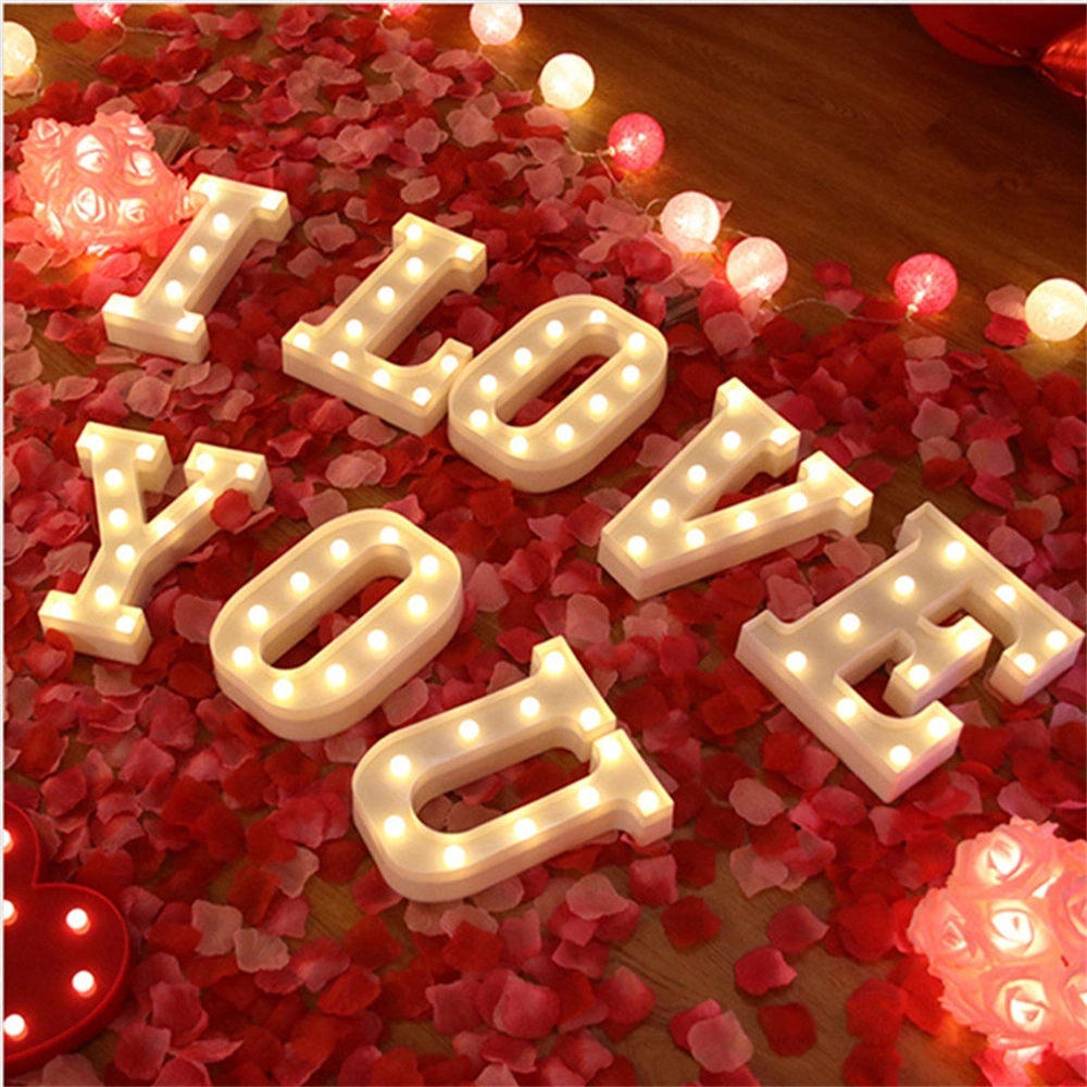 Free Standing LED Wedding Metal Giant 3FT 4FT 5FT Big Light up Marquee Number Letters Lights for Event Party Decoration