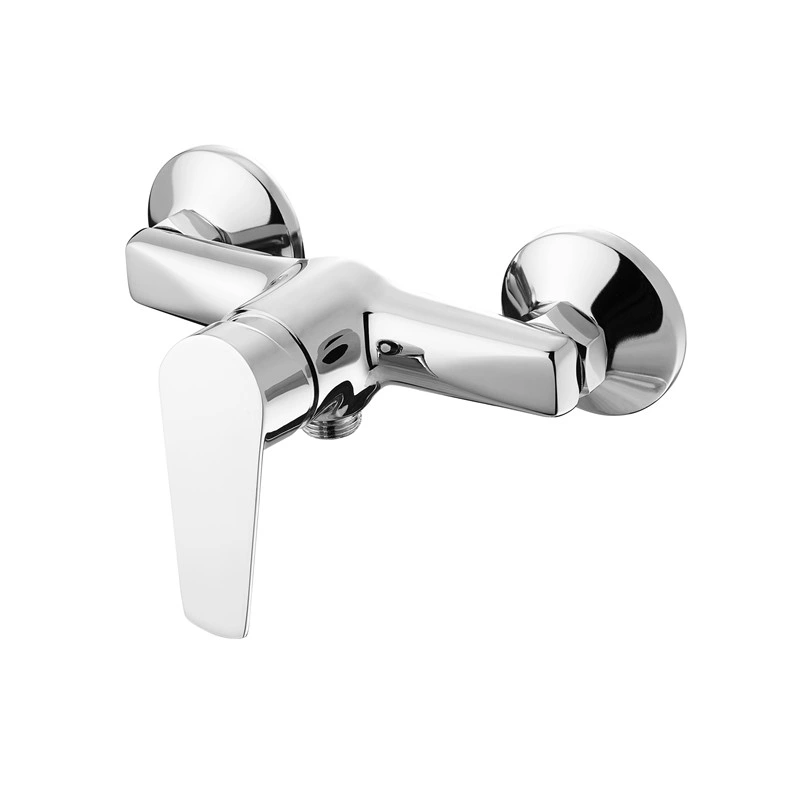 Sanipro Brass Chrome Single Lever Handle Wall Mounted Shower Faucet