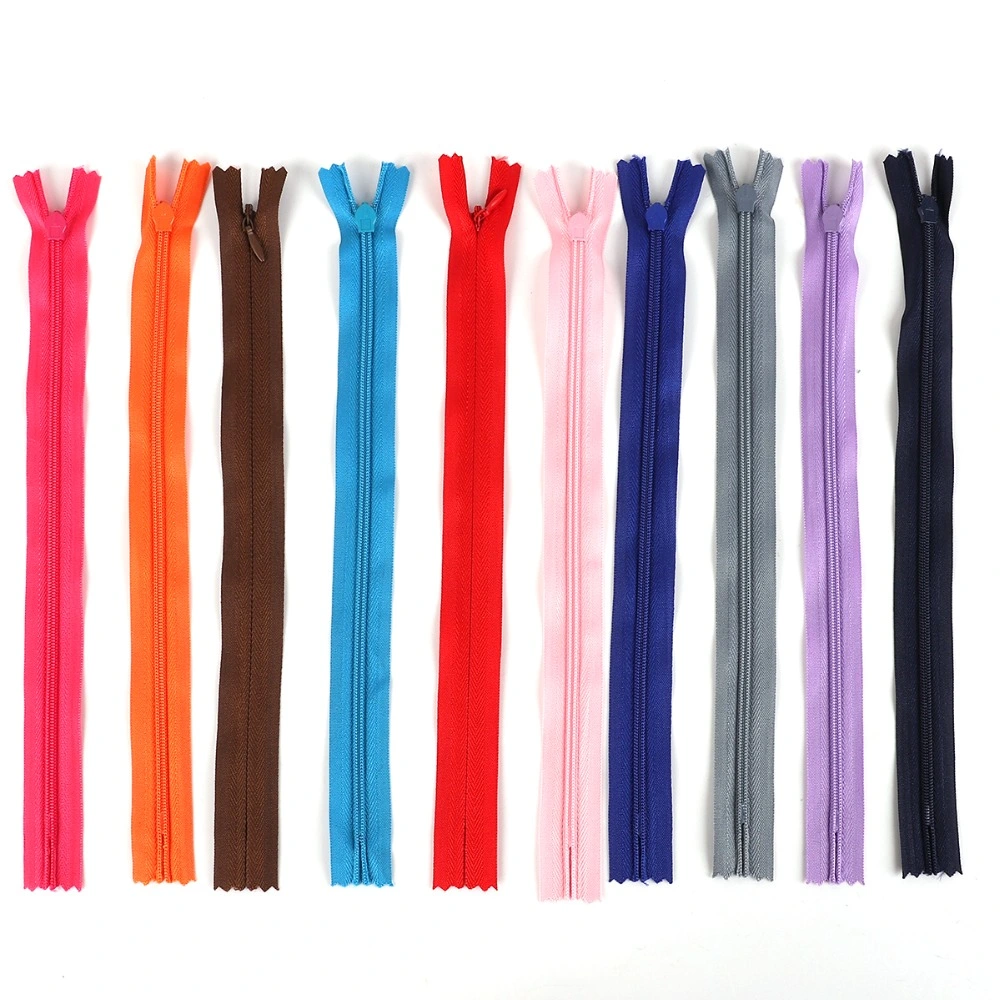 Royal Blue Color Long Invisible Zippers Clothes Accessory Nylon Coil Zipper