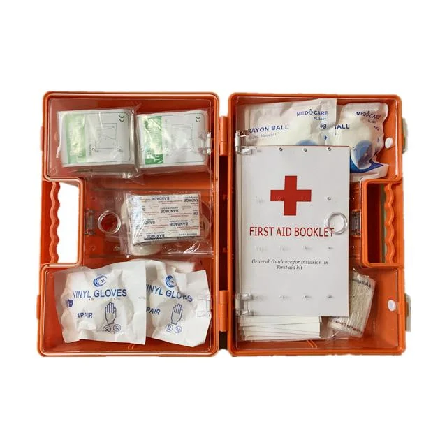 Home, Office, Factory Orange ABS First Aid Kit First Aid Box