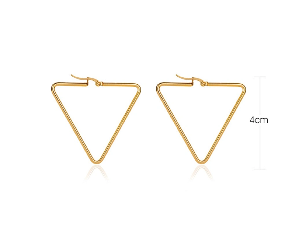 Women Earrings Triangle Hoop Earrings Ear Hoops Fine Jewelry Gifts for Her Esg14197