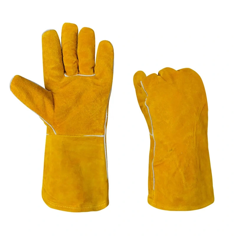 Welding Cowhide Gloves, Garden Work General Protective Equipment for Gardens Abrasion Resistant Gloves Customizable