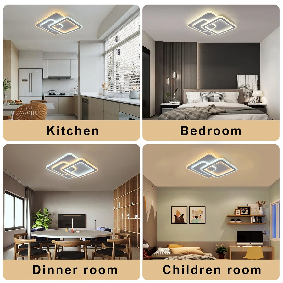 CCT 3 Colour Chandelier Pendant Light Bedroom Remote Control Acrylic LED Ceiling Lamp