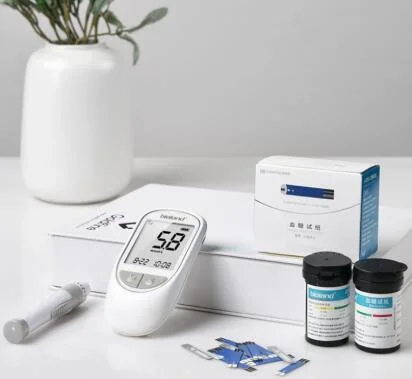 Glucometer mit Teststreifen Sugar Testing Electronic Digital Blood Glucose Messgerät