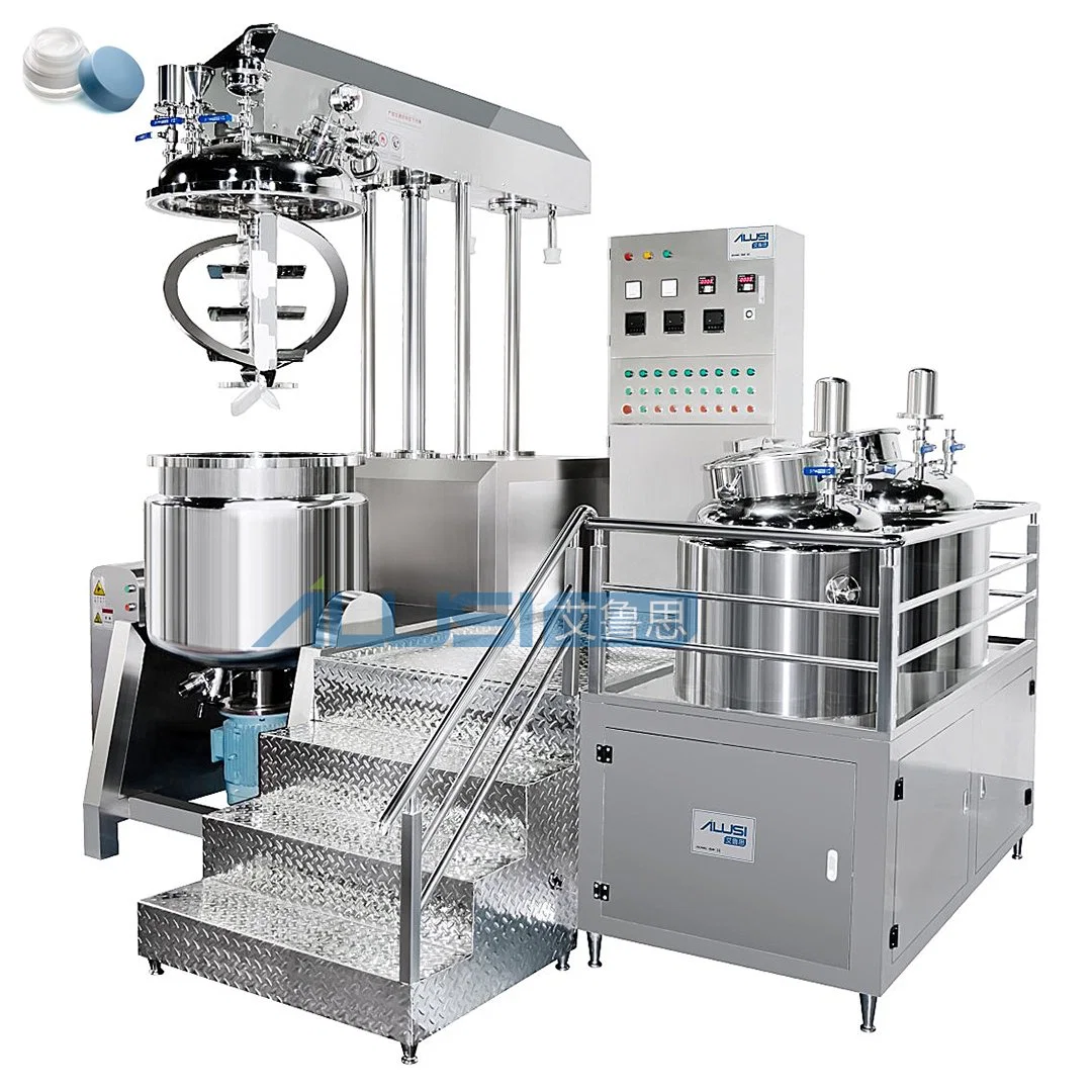 Material Vacuum Emulsifying Mixer with Water Pot and Oil Pot Machine