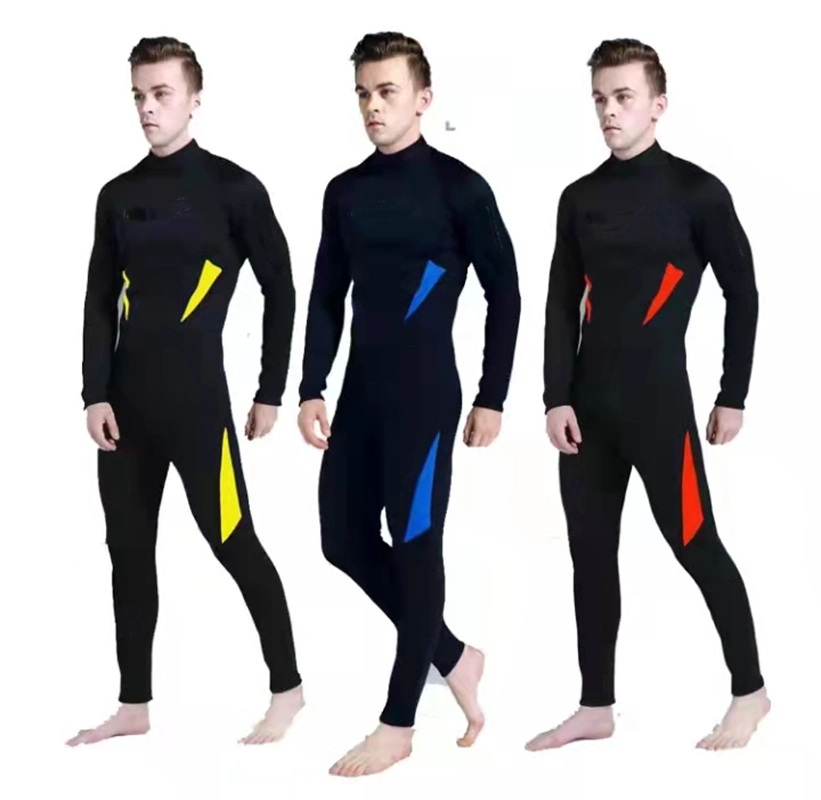 Neopreno 3mm protección UV de cuerpo completo de manga larga de una pieza de trajes de buceo cremallera trasera traje de baño para practicar el submarinismo Surf Snorkeling Natación