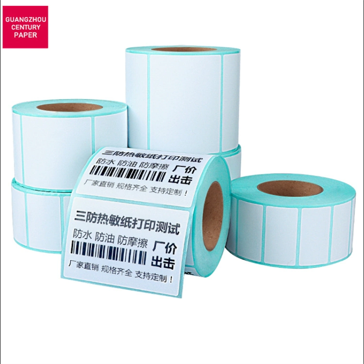 De tamaño personalizado Blanco Jumbo Roll Material Etiquetas BOPP etiqueta mascota PE PP materias de papel autoadhesivas