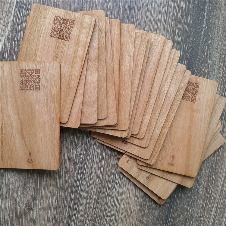 High quality/High cost performance  Custom Print Wooden RFID Card