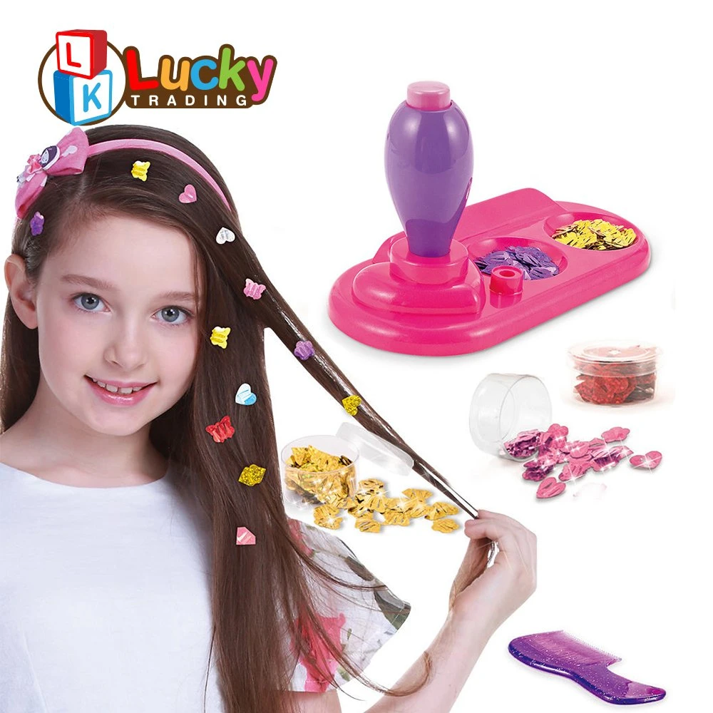 Hair Bedazzler Kit with Hair Glitter Patch Stamper and Stapler Tool Toy