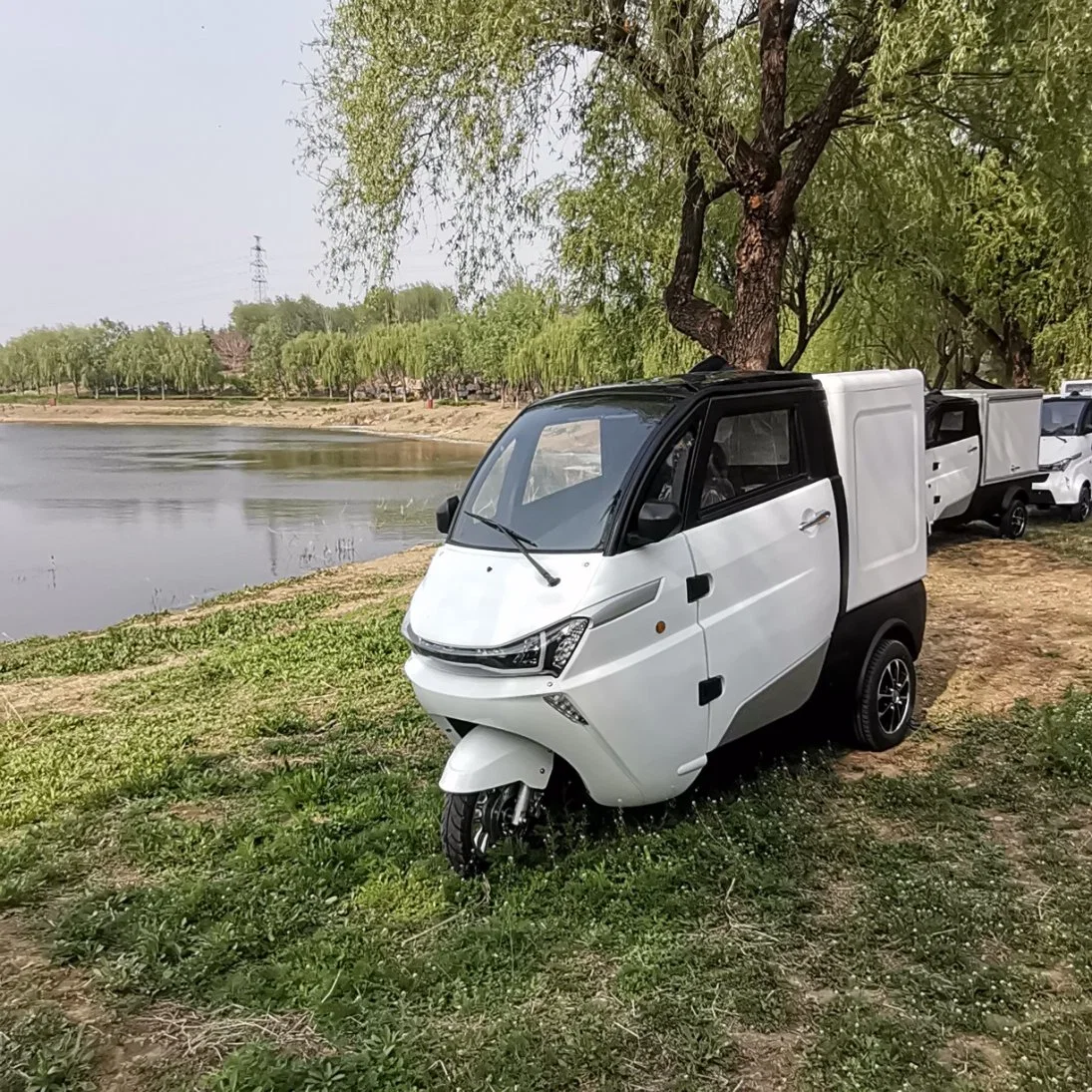 Un botón para iniciar CEE L5e triciclo eléctrico estándar chino de carga Mini Coche eléctrico de la cabina Scooter eléctrico de baja velocidad