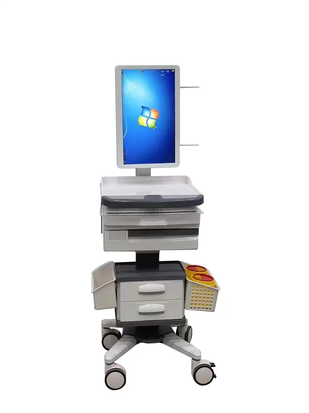 MN-CPU001 Krankenhaus-Trolley ABS Kunststoff medizinische Behandlung Tablet-Computer-Trolley Mit Verriegelung