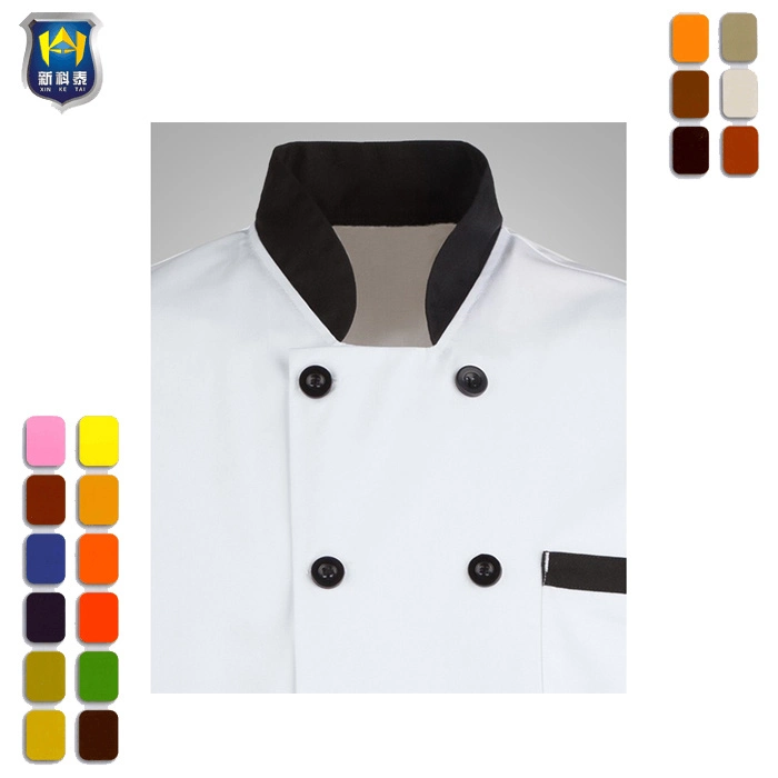 Unisex blanco uniforme del hotel están ajustadas prendas de vestir ropa de Chef de Cocina Kitching