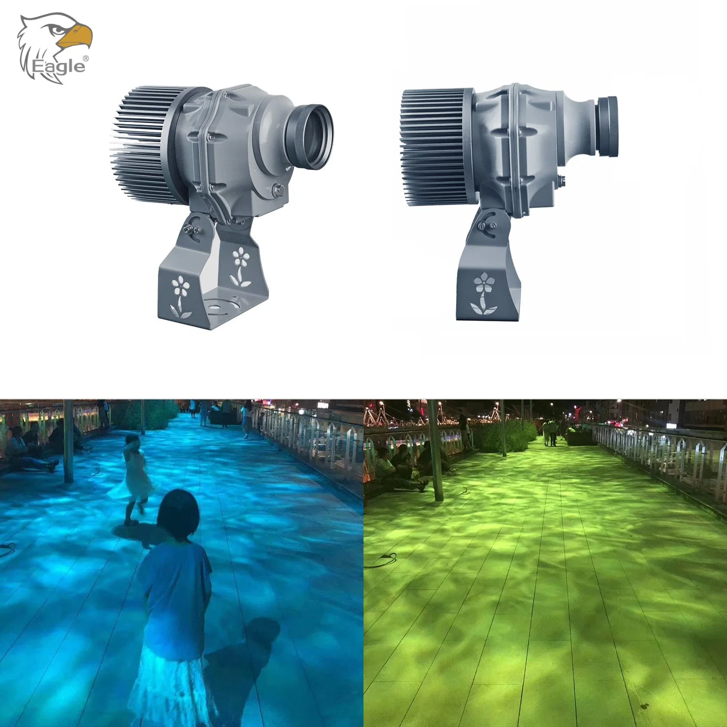 LED 60W Water Ripple Effect Gobo Projector for Outdoor Street Park Projeciton Lighting IP65