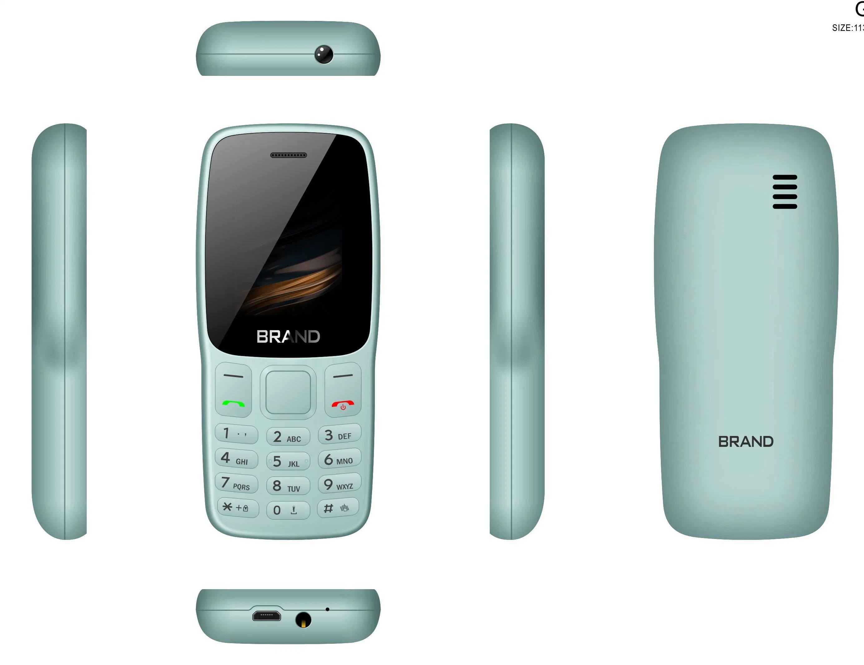 Promotion 1.77" 2g GSM Feature Keypad Phone with Large Battery