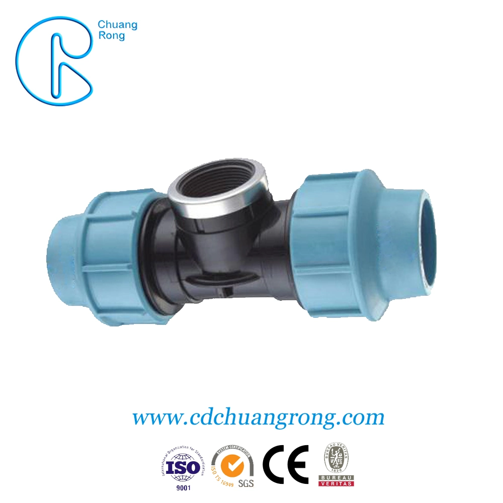 Non-Toxic Pn10 PP Compression Tee Fitting