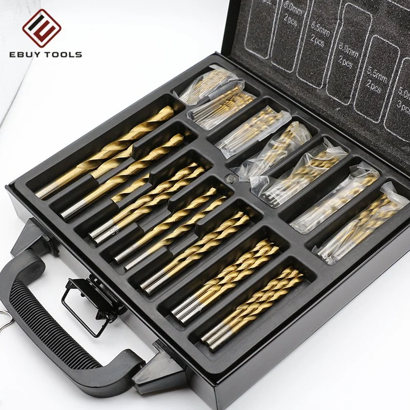 1mm Hot Sale High Speed Steel DIN338 M2 (6542#) Fully Ground Long HSS Twist Drill Bits for Stainless Steel