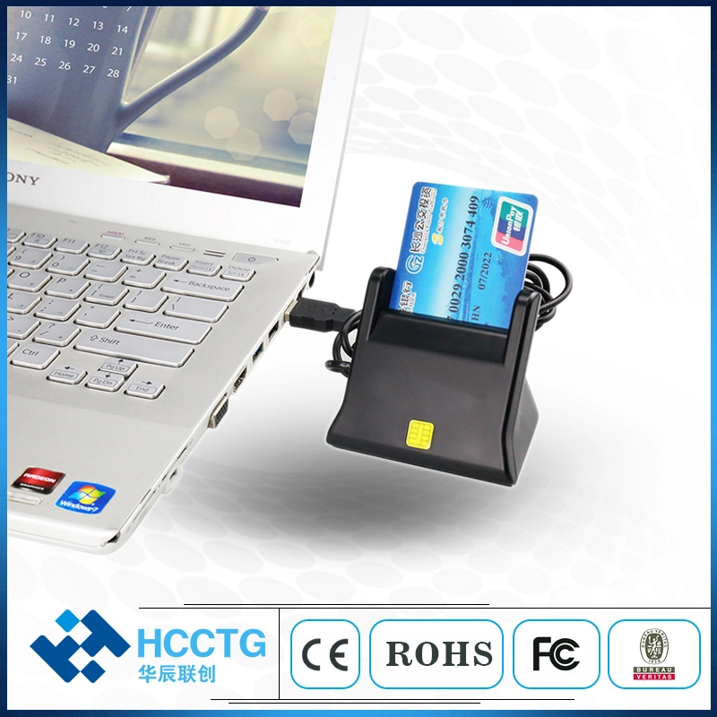 Seule la norme ISO7816 USB ID d'insertion/IC EMV puce Smart Card Reader (DCR31)