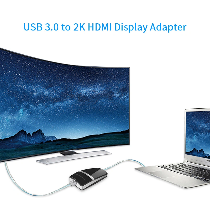 Adaptador USB 3,0 a HDMI DVI, Video VGA Card Graphics Display Converter adaptador USB para monitores adicionales