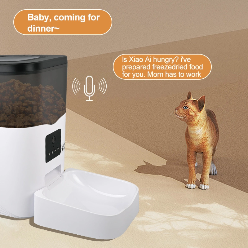 وحدة تحكم عن بعد Wifi وحدة تغذية ذكية للحيوانات الأليفة مزودة بكاميرا Cat تلقائية وحدات التغذية