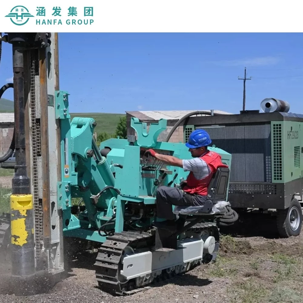 Diesel Piling Equipment Fast Moving Crawler Hydraulic Engineering Solar Pile Driver Drilling Rig