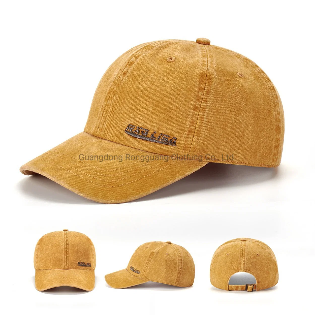 Wholesale/Supplier Fashion Cotton 6 Panel Vintage Letter Embroidery Dad Washed Baseball Hat for Men Women Summer Hat