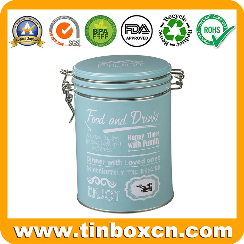 Food Packaging Box Round Tin Can for Tea Coffee Chocolate Biscuit Snack