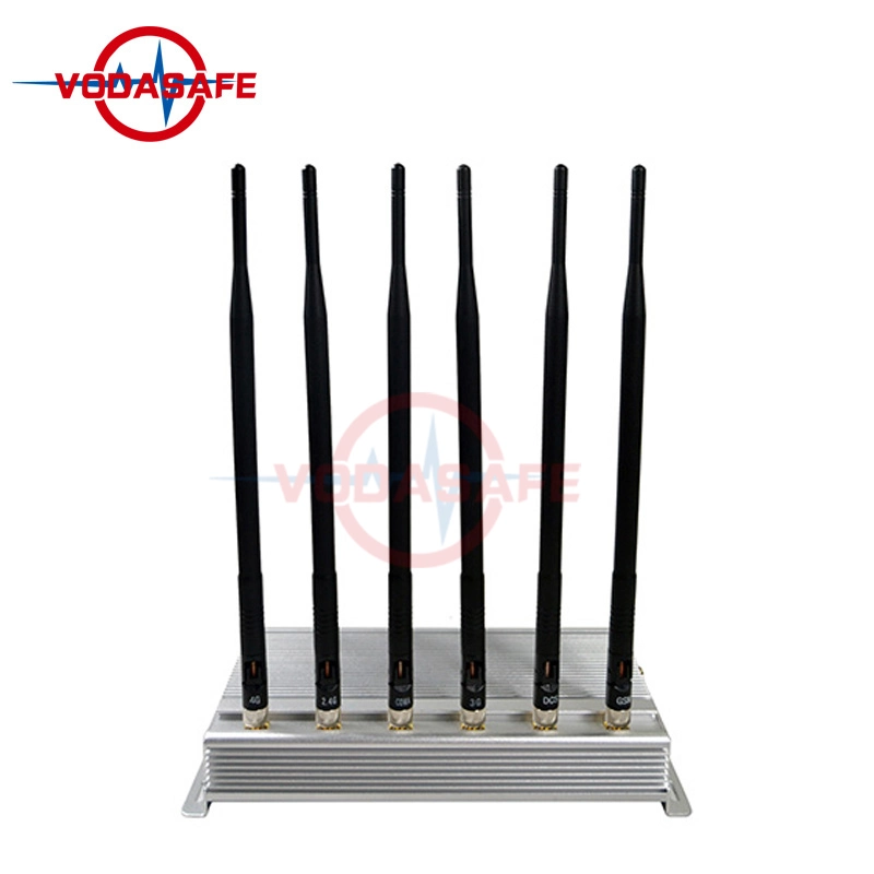 6 Antennas 2g 3G 4G WiFi GPS Lojack VHF UHF Mobile Phone Signal Jammer Jamming 30 M Spam Call Blocker