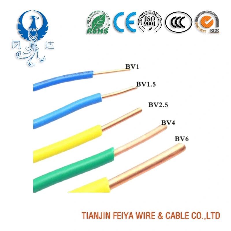 BV Solid ou Cu núcleo entrançado Conductor PVC isolante flexível Fio do Prédio Elétrico