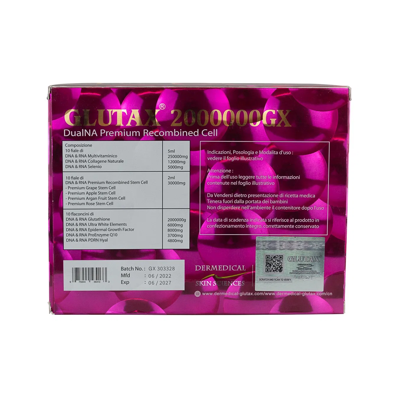 Glutax 2000GS Skin Whitening Reduced Glutathione Injection