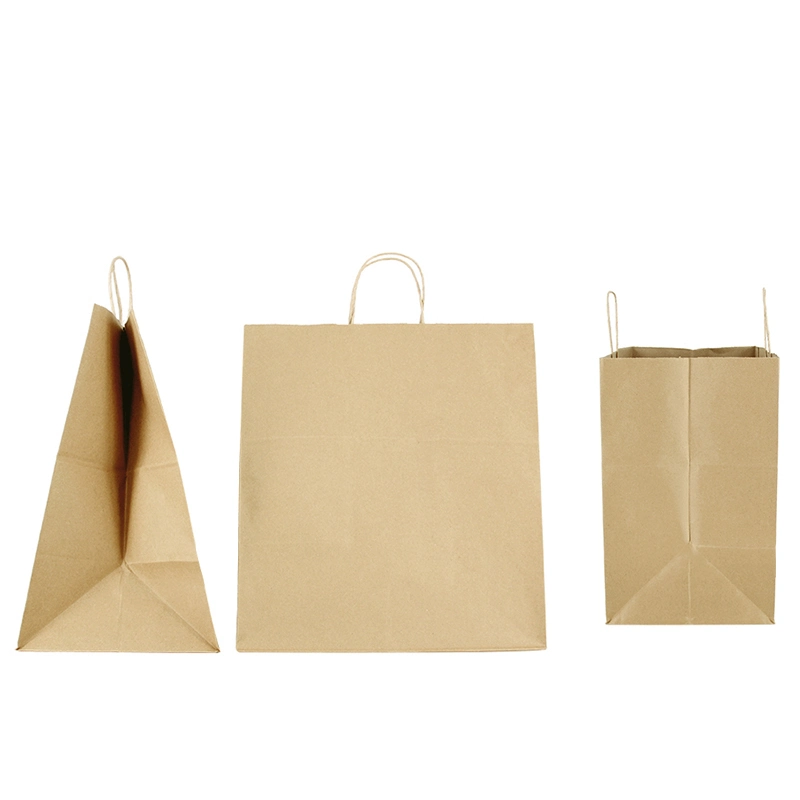 High quality/High cost performance  Customized Design Handle Kraft Paper Shopping Bag with Logo Printed