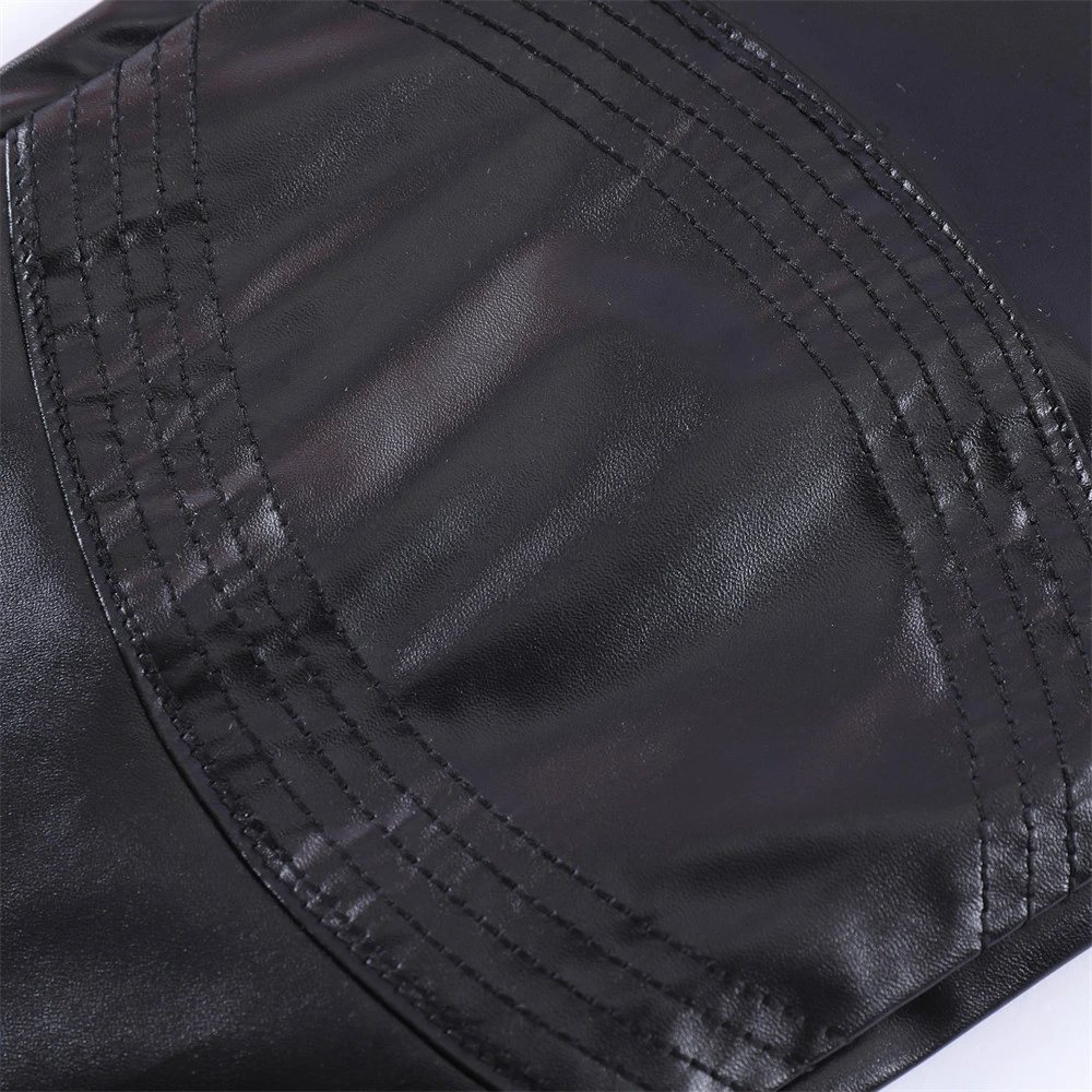 Genuine Leather Men&prime; S Pant Sheep Skin Leather Punk Gothic Pants