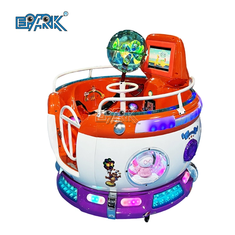 Revolving Cup MP5 Coin Operated Mini Carousel Kiddie Ride Plastic Rotation Ride Game