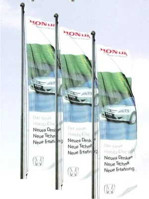 Outdoor Knitted Polyester Street Vertical Avenue Advertising Banners