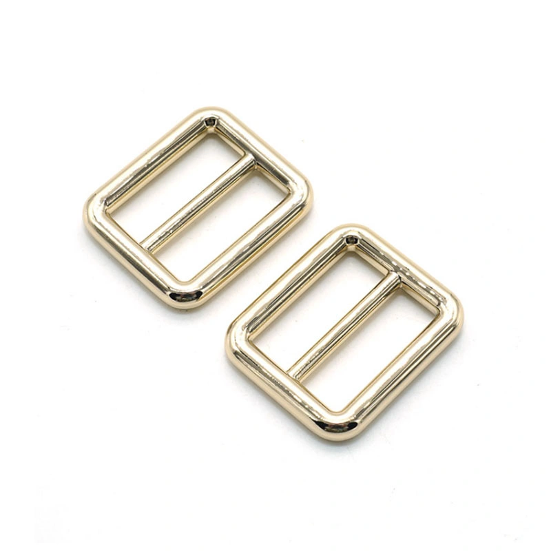 Wholesale Custom Logo Adjustable Zinc Alloy Adjust Metal Square Ring Buckle for Bag Nylon Strap