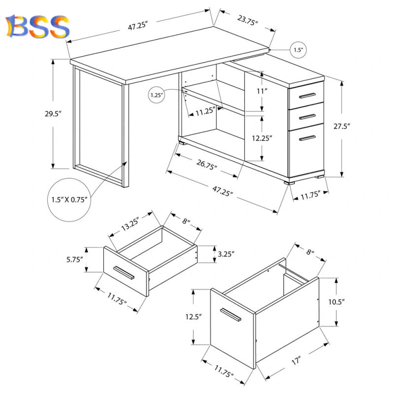 White Office Desk CEO Desk Gloss Small White Office Desk