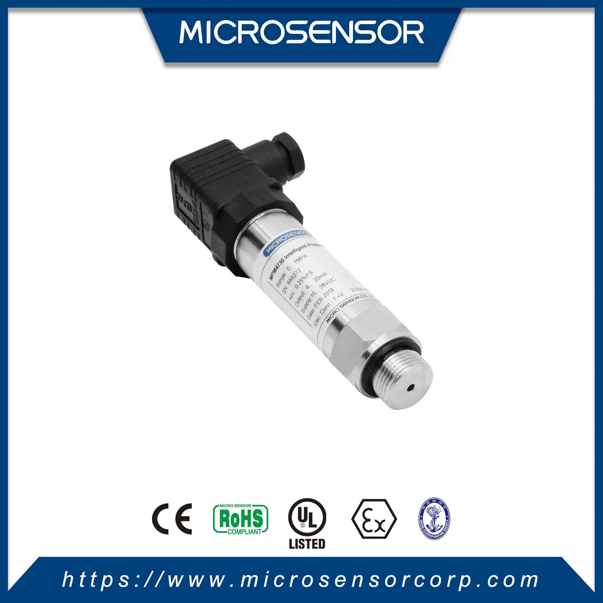 Precisión de 4~20mADC RS485 Digital Hart, depósito de agua del sensor de presión personalizada (MPM4730)