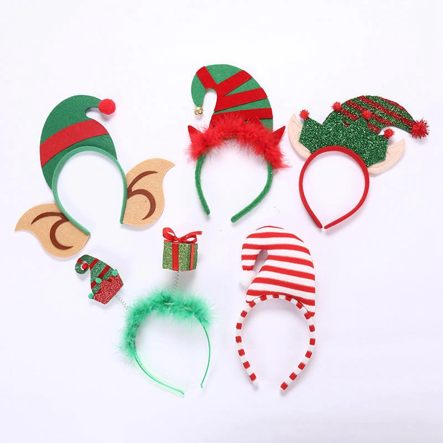 2023 New Cheap Christmas Ornaments Party Supplies Children's Gifts Snowflake Antler Headband