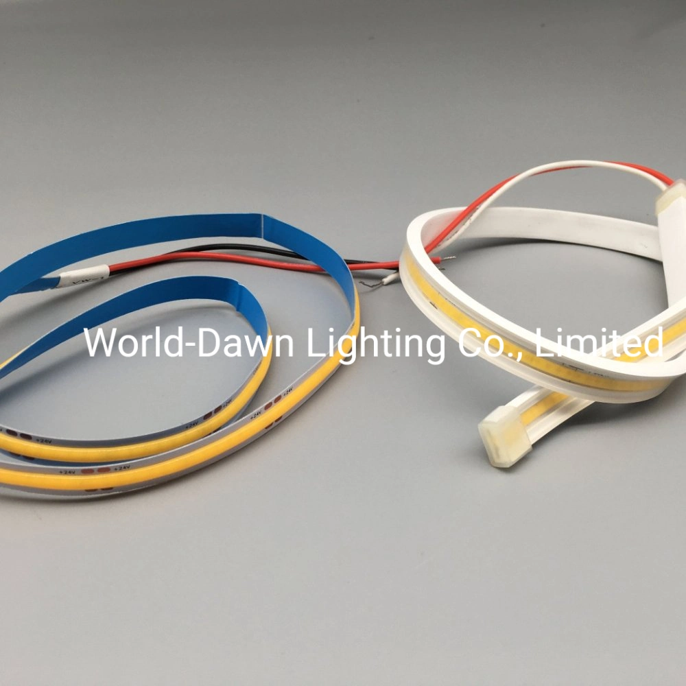 New COB Low Voltage CRI80 90-100lm/W W/Ww Cheap Price IP20 20V 9-11W/M LED Flexible Rope Strip Light