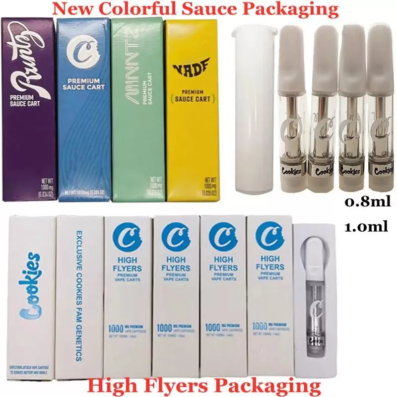 Cookies Newest Packaging 0.8ml 1.0ml 510 Thread Coil D8 Vape Pen Disposable/Chargeable E Cig Device Empty CB/D Extract Distillate Oil Cartridge Carts Vaporizer