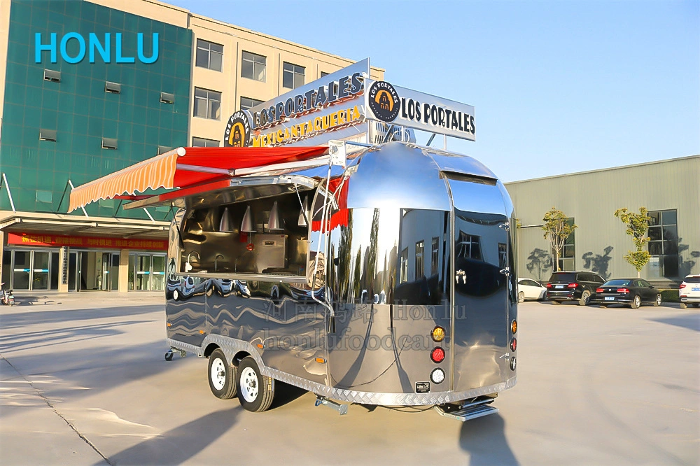 Custom Large Mobile Remolque Fully Equipped Food Trucks Commercial Catering BBQ Concsssion